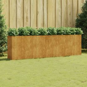 Garden Raised Bed 110.2"x15.7"x31.5" Corten Steel