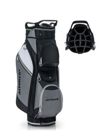 14-Way Golf Cart Stand Bag with Waterproof Rain Hood