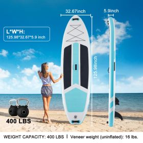 Inflatable Stand Up Paddle Boards 10 Ft 5 In With Premium SUP Paddle Board Accessories, Wide Stable Design, Non-Slip Comfort Deck For Youth & Adults (Option: Gray blue)